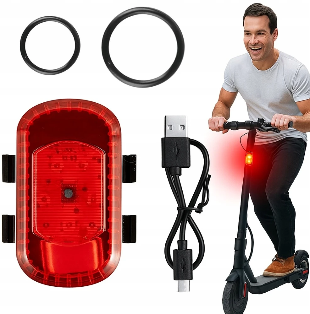 Modernus dviračio žibintas USB galinis dviračio žibintas bagažinės LED lempai