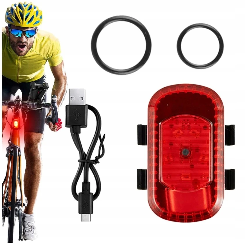 Modernus dviračio žibintas USB galinis dviračio žibintas bagažinės LED lempai