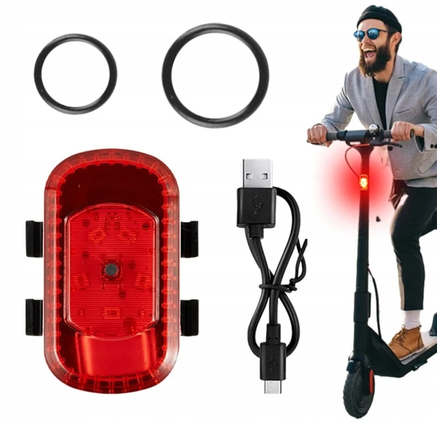 Modernus dviračio žibintas USB galinis dviračio žibintas bagažinės LED lempai