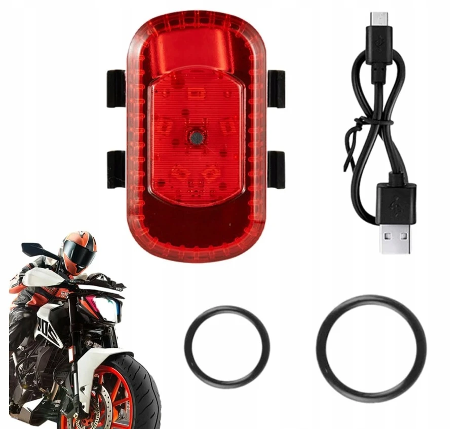 Modernus dviračio žibintas USB galinis dviračio žibintas bagažinės LED lempai