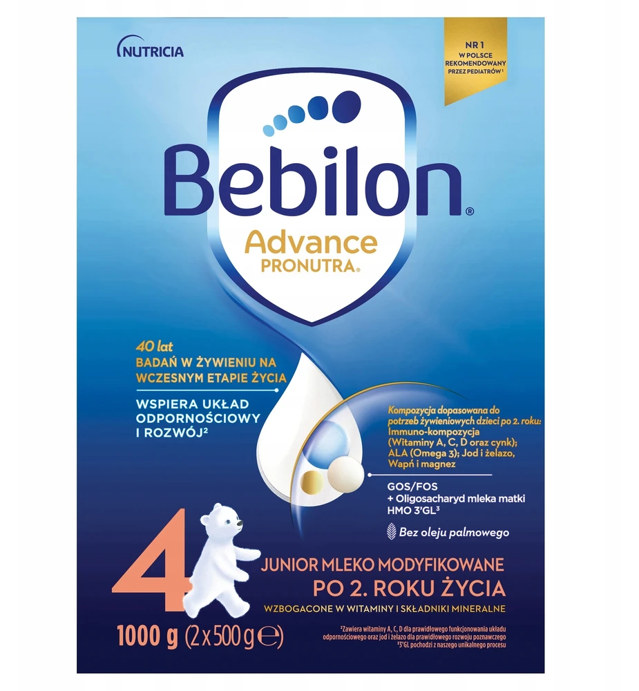 MODIFIKUOTAS PIENAS BEBILON 4 ADVANCE PRONUTA JUNIOR po 2 metų 1000g