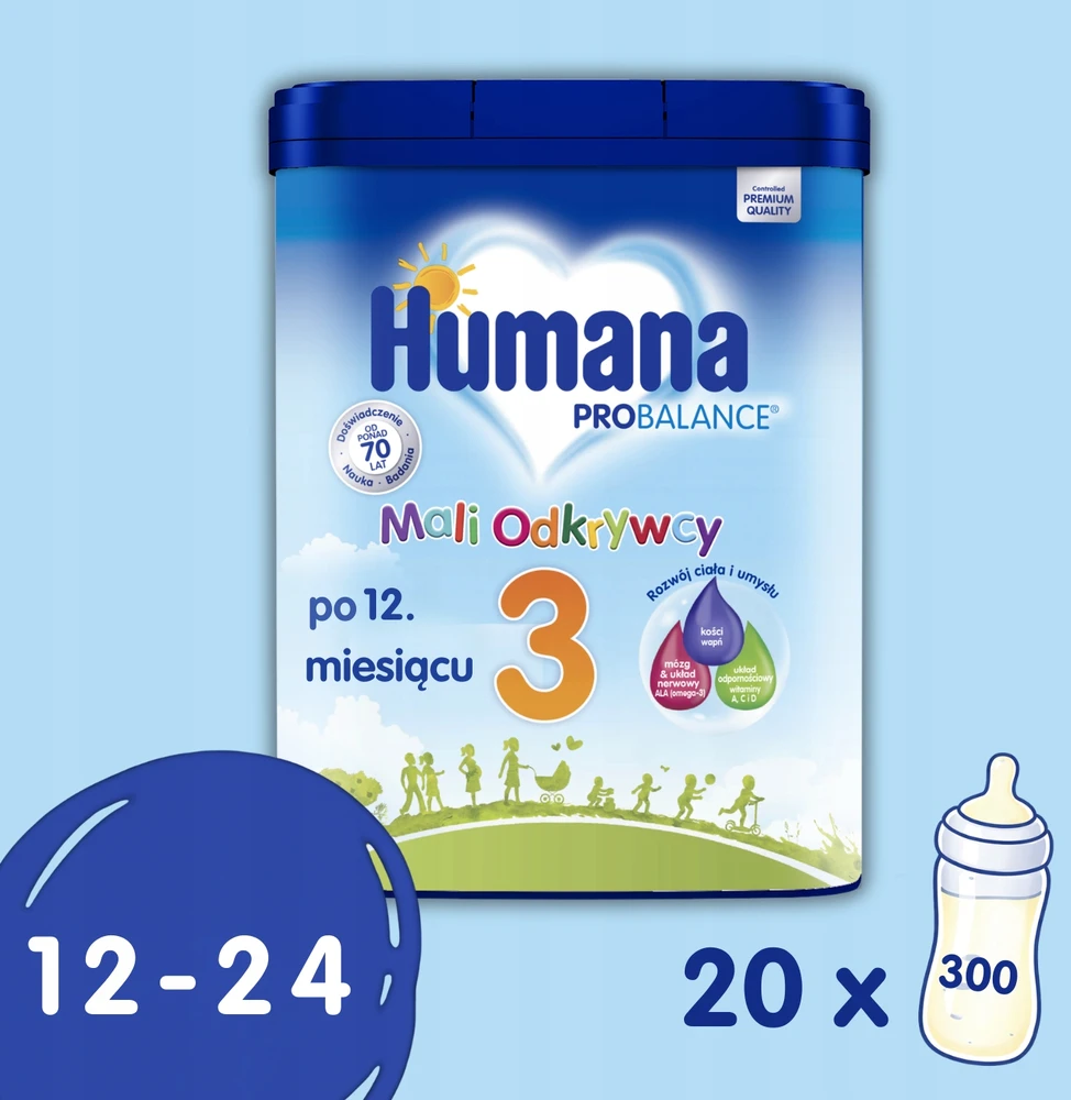 Modifikuotas pienas HUMANA 3 LITTLE EXPLORERS Kitas po 12 mėnesių 650g