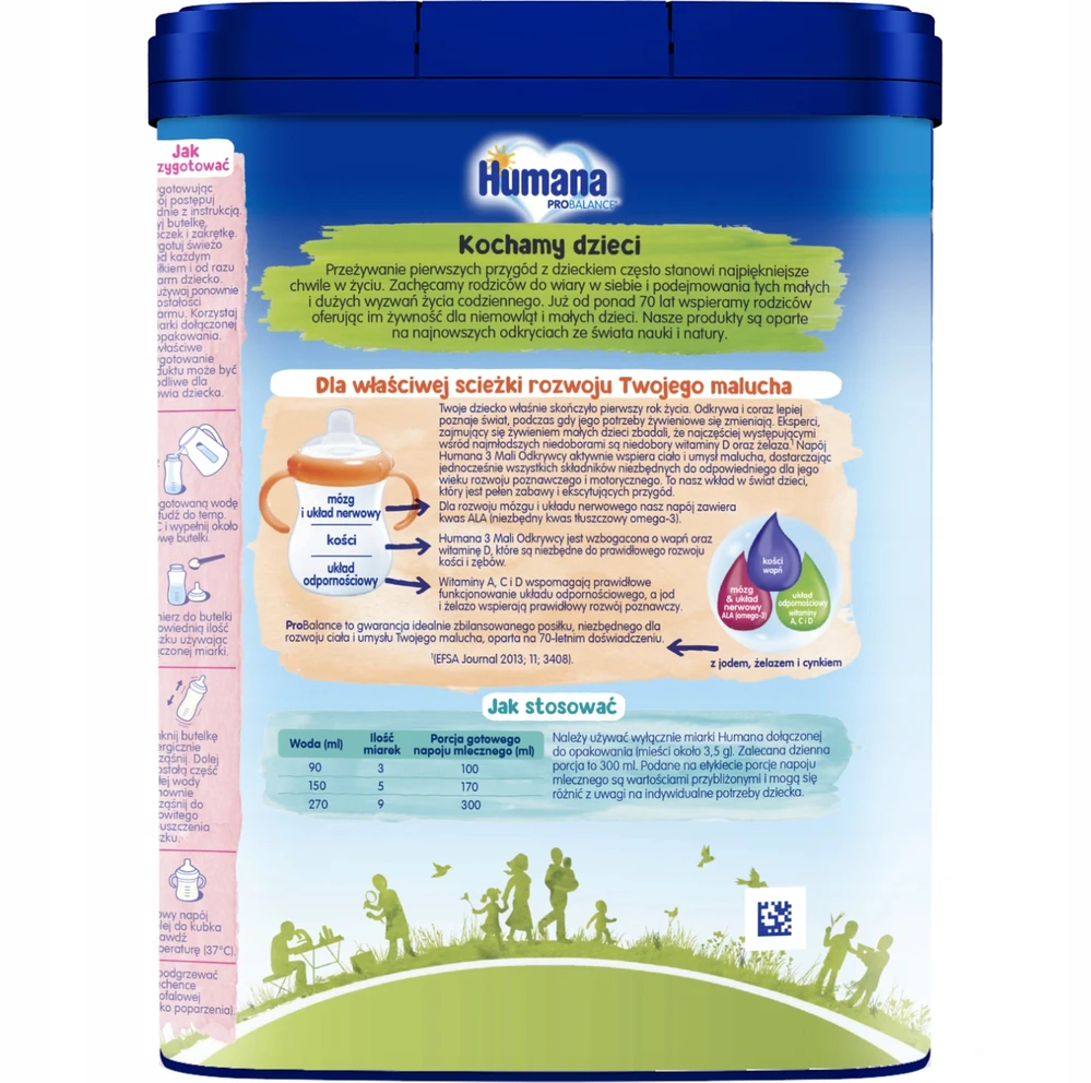 Modifikuotas pienas HUMANA 3 LITTLE EXPLORERS Kitas po 12 mėnesių 650g