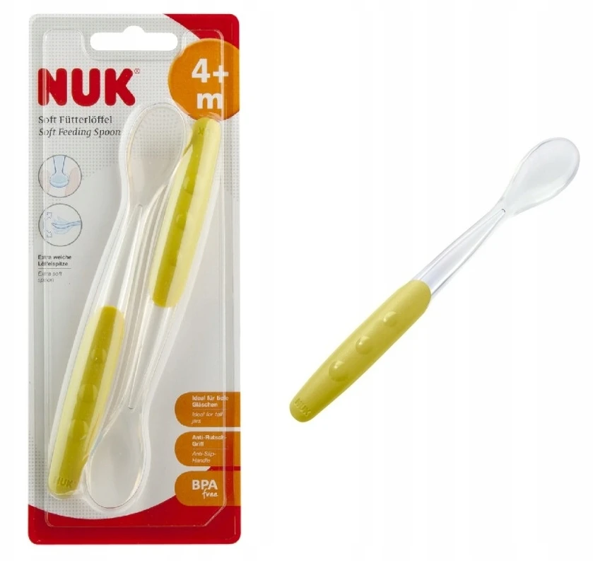 "Nuk" silikoniniai šaukštai "Learning Easy" 2 vienetai