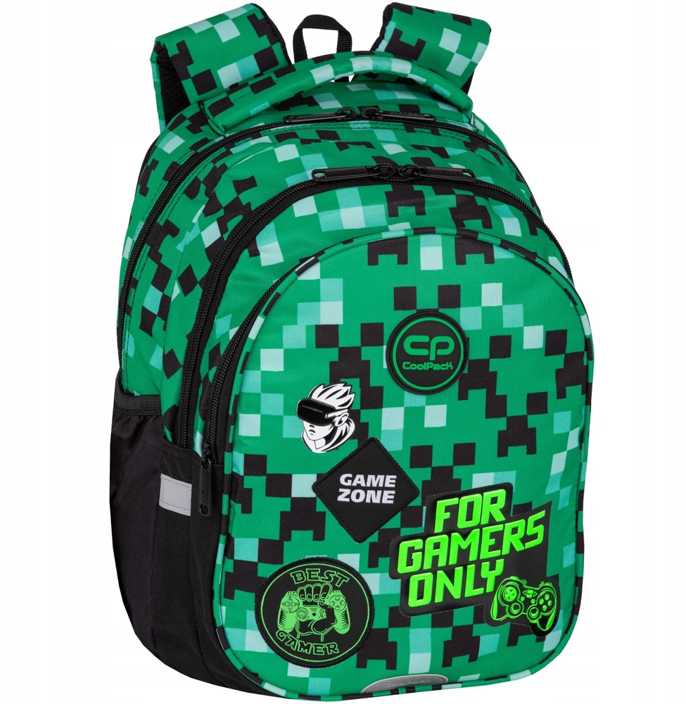 MOKYKLĖS KUPRINĖ MOKYKLEI MINECRAFT PIXELS Žalias COOL PACK COOLPACK LARGE