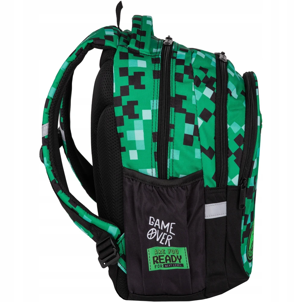 MOKYKLĖS KUPRINĖ MOKYKLEI MINECRAFT PIXELS Žalias COOL PACK COOLPACK LARGE