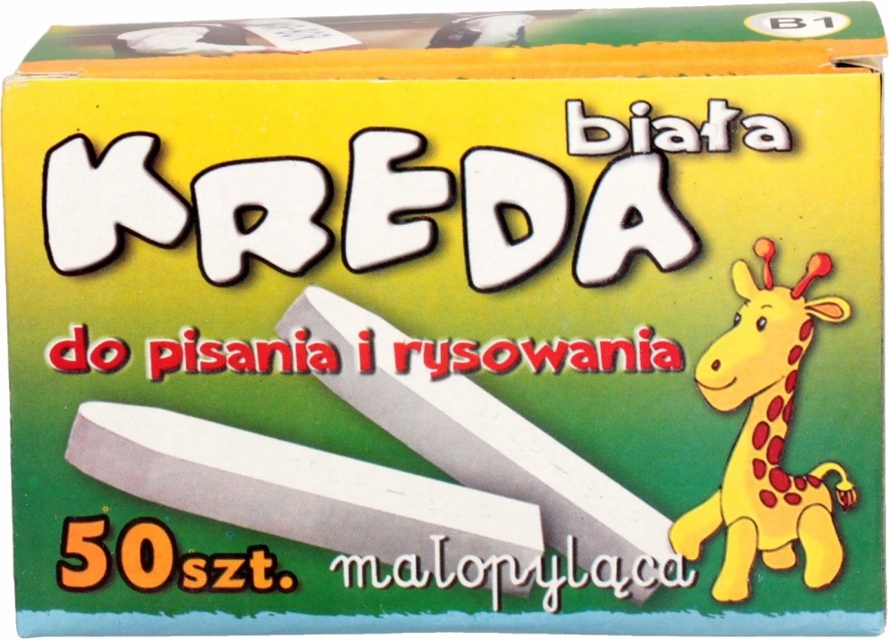Mokyklinė kreida Mar-Bor, balta, 50 vnt.