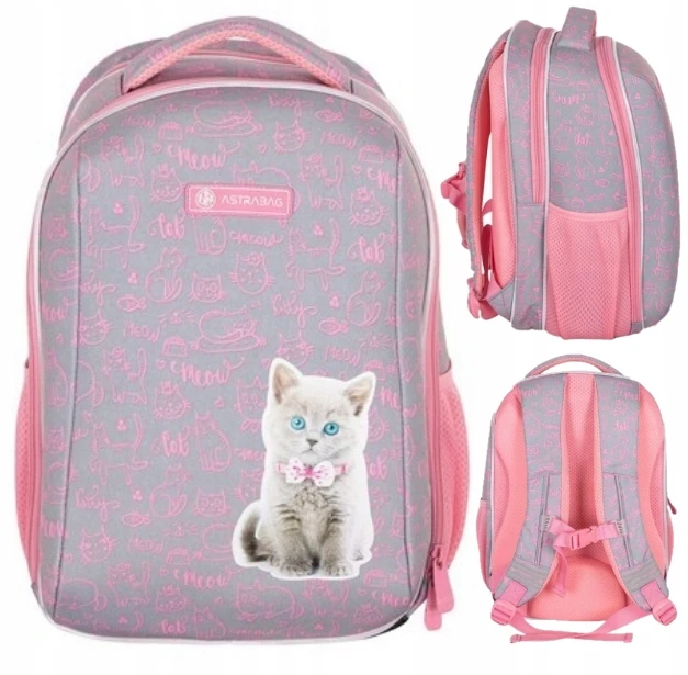 Mokyklinė kuprinė Astrabag Pinky Kitty