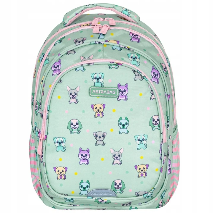 Mokyklinė kuprinė AstraBag „Puppie’s World“ AB330, 27 l, 4–8 klasių mergaitėms