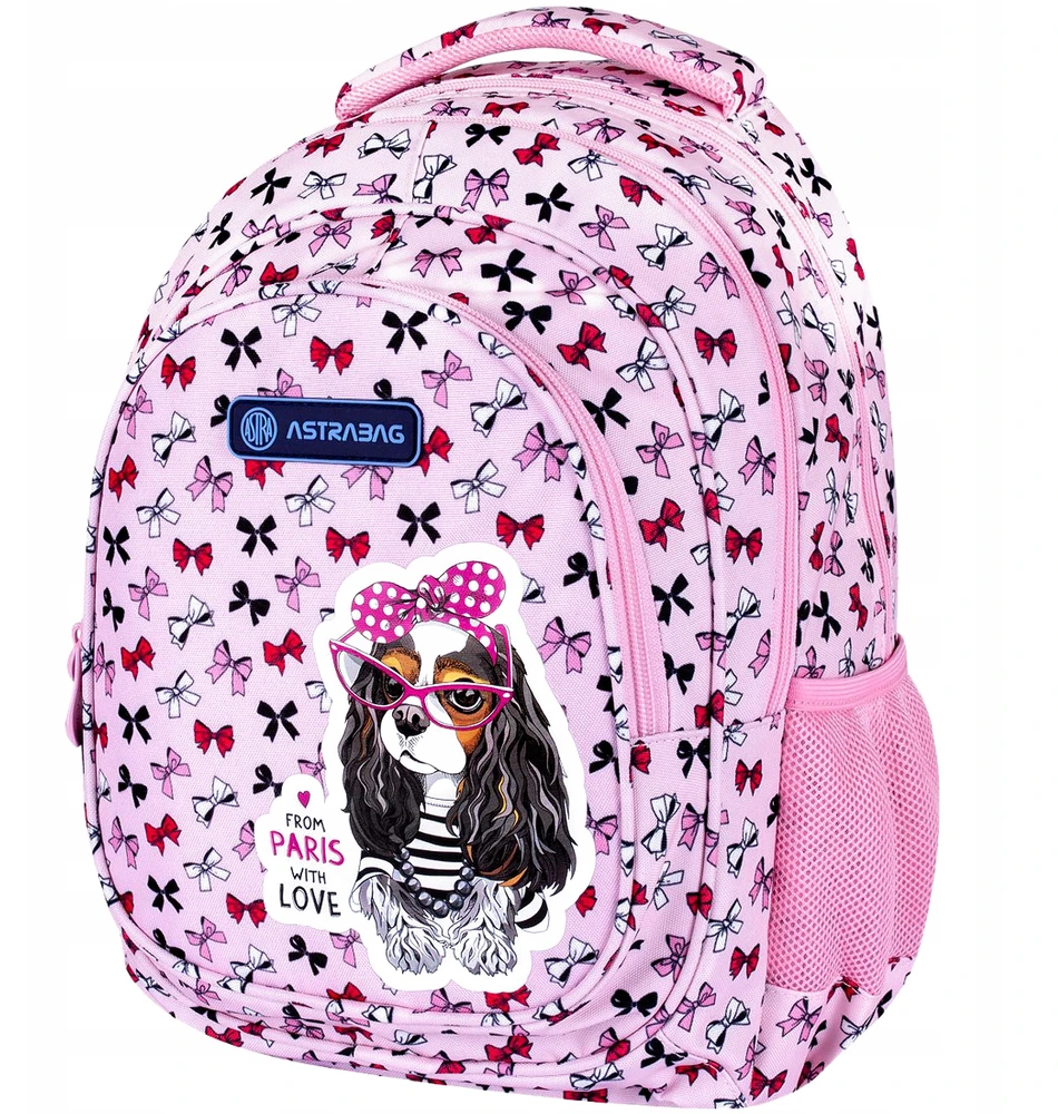 Mokyklinė kuprinė Astrabag Sweet Dog, 20 L, rožinė