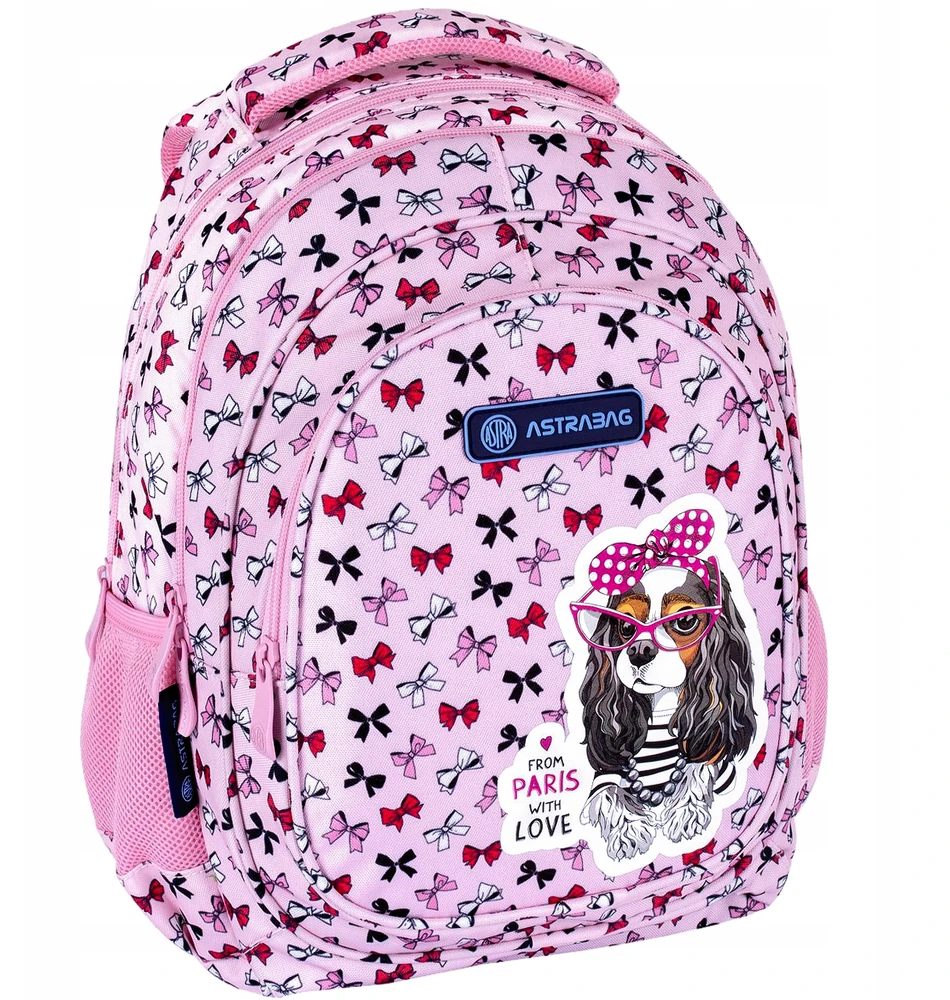 Mokyklinė kuprinė Astrabag Sweet Dog, 20 L, rožinė