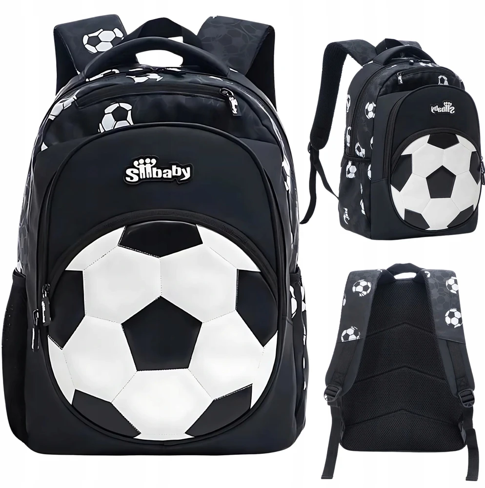 Mokyklinė kuprinė berniukams Imiti su futbolo motyvu, 17 l, 40 × 29 cm