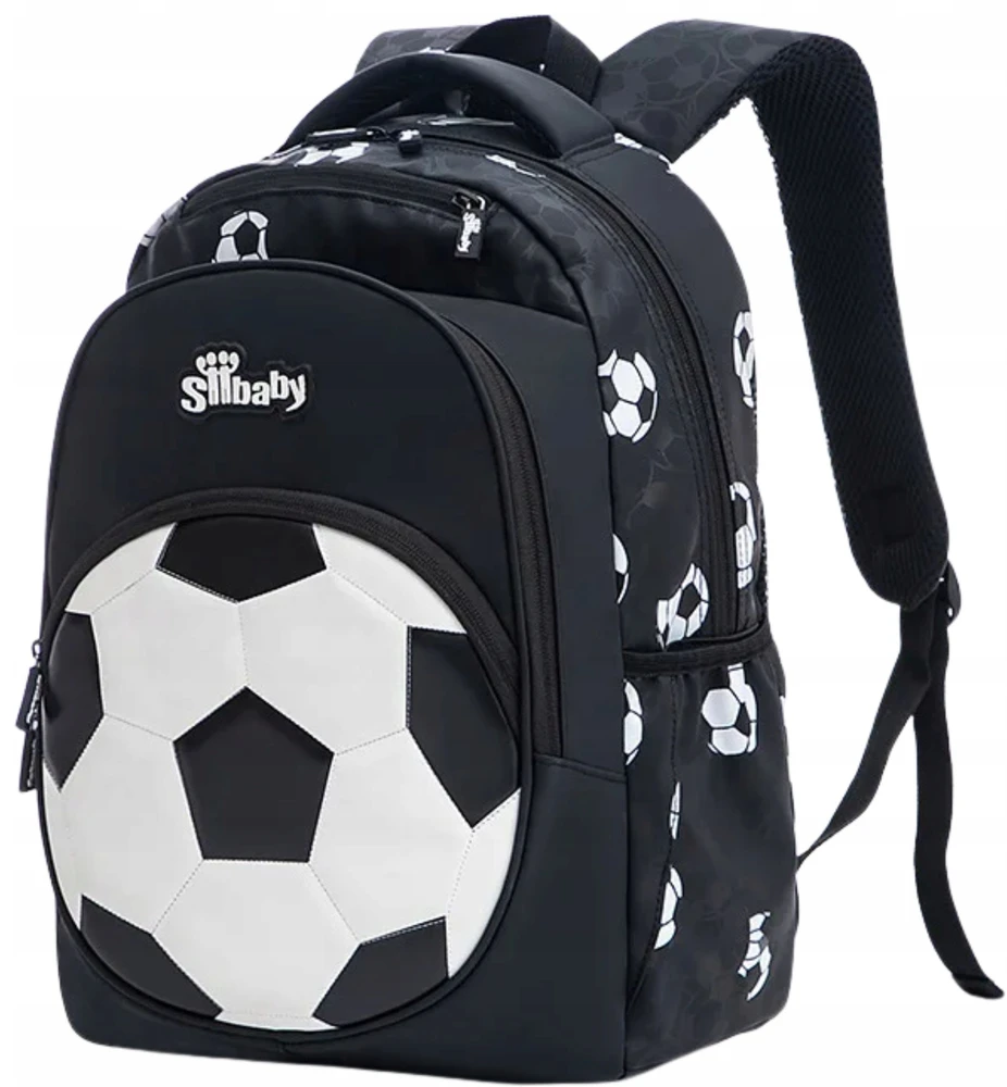 Mokyklinė kuprinė berniukams Imiti su futbolo motyvu, 17 l, 40 × 29 cm