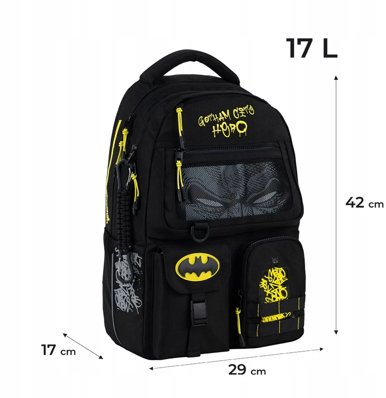 Mokyklinė kuprinė berniukams Kite Dc25-2587m juoda, 17l