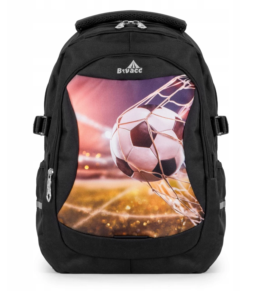 Mokyklinė kuprinė Bivacc STRIKER juoda/geltona