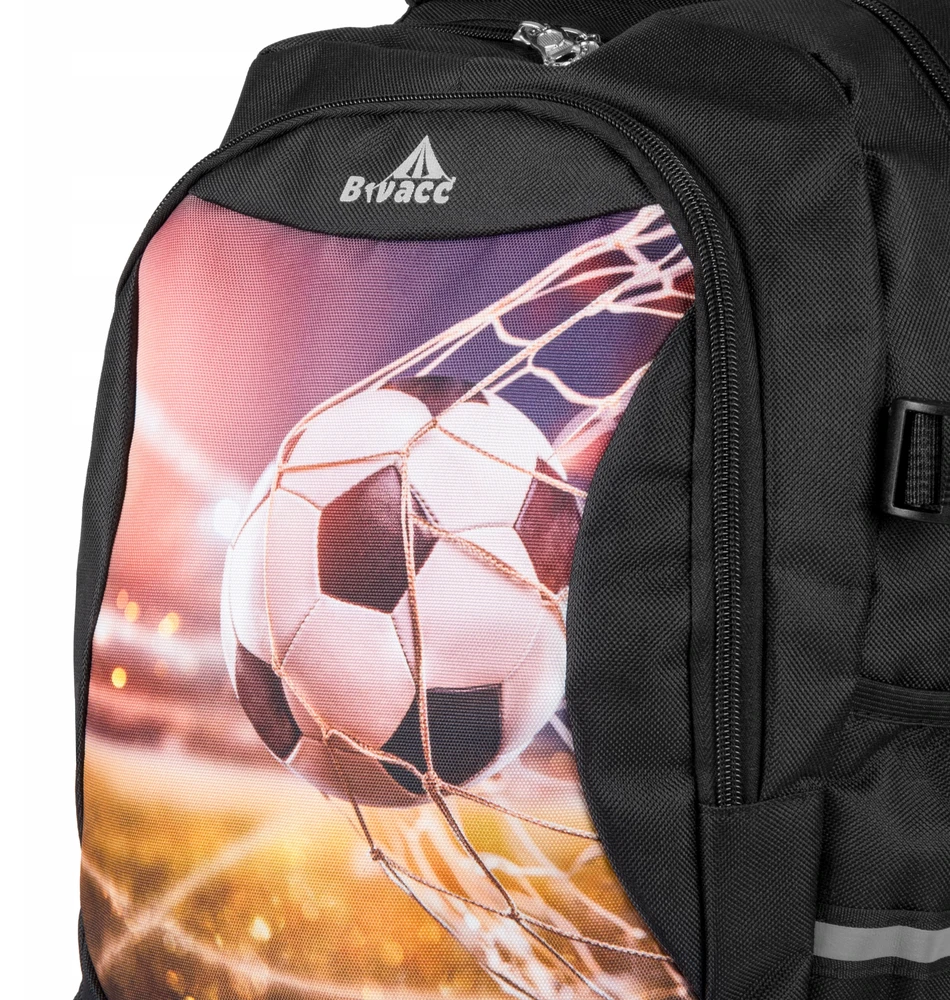 Mokyklinė kuprinė Bivacc STRIKER juoda/geltona