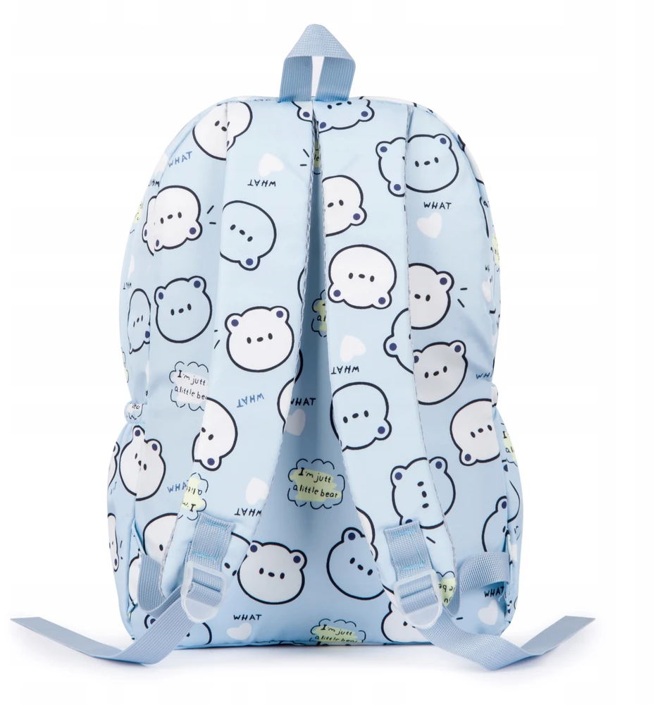 Mokyklinė kuprinė „Bivacc Teddy“ su pieštukine ir rankine per petį, 22 l, mėlyna