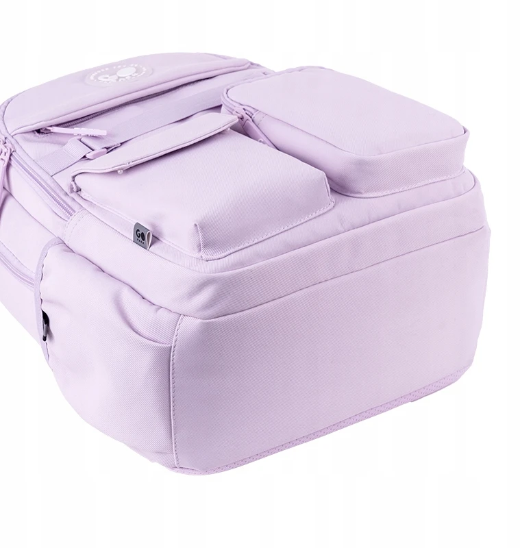 Mokyklinė kuprinė dla dziewczynki 9-12 lat dwukomorowy violetinė GoPack