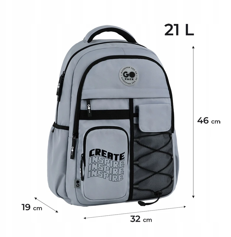 Mokyklinė kuprinė GoPack, 21 l, įvairiaspalvė