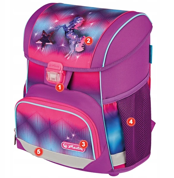 Kuprinė Herlitz 50043705, rožinė/violetinė