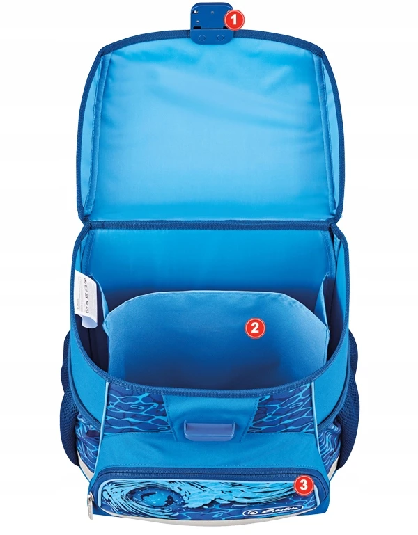 Mokyklinė kuprinė Herlitz Loop Mėlyna Shark, 16 l