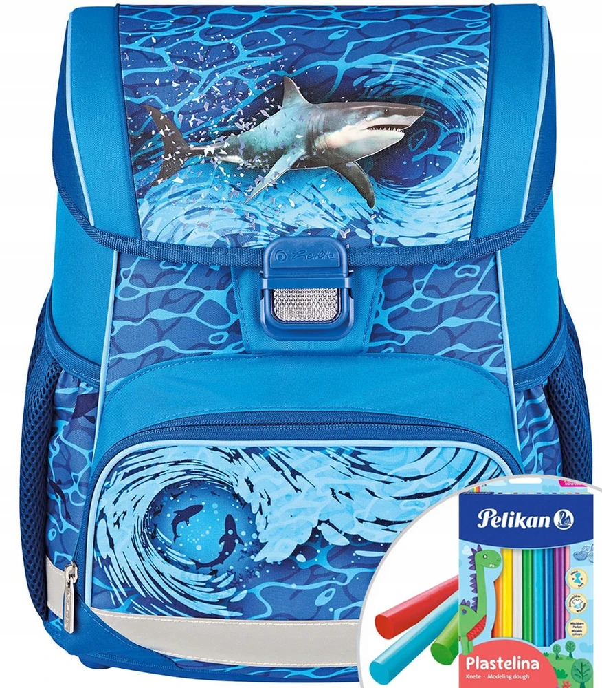 Mokyklinė kuprinė Herlitz Loop Mėlyna Shark, 16 l