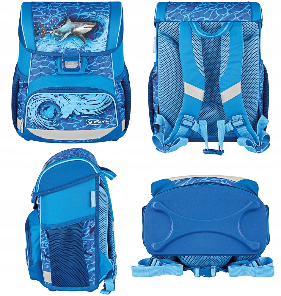 Mokyklinė kuprinė Herlitz Loop Mėlyna Shark, 16 l