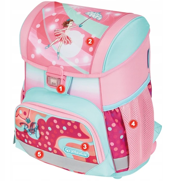 Mokyklinė kuprinė Herlitz Loop Plus Ballet Love, 16 l