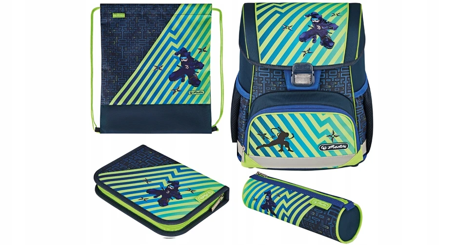 Mokyklinė kuprinė Herlitz Loop Plus Funky Ninja, 16 l