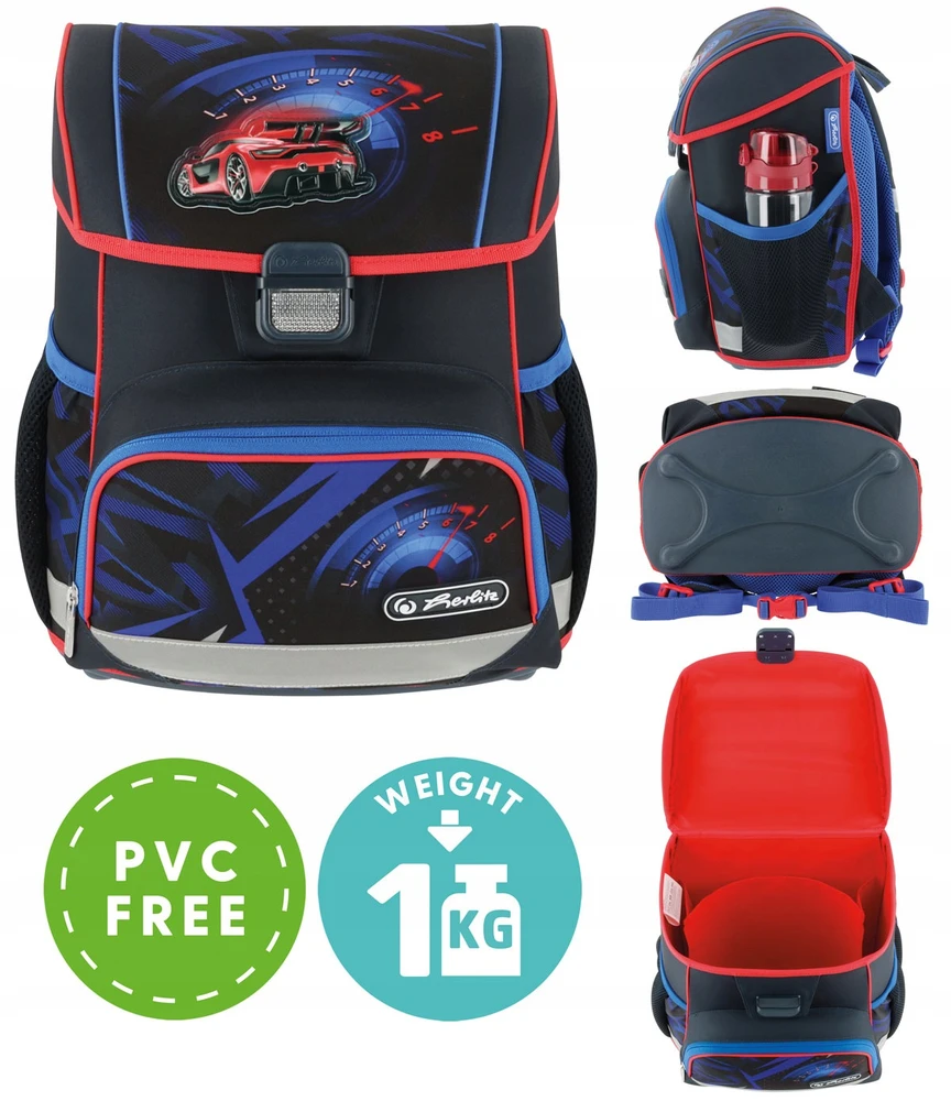 Mokyklinė kuprinė Herlitz Loop Plus, su priedais, 4 vnt.