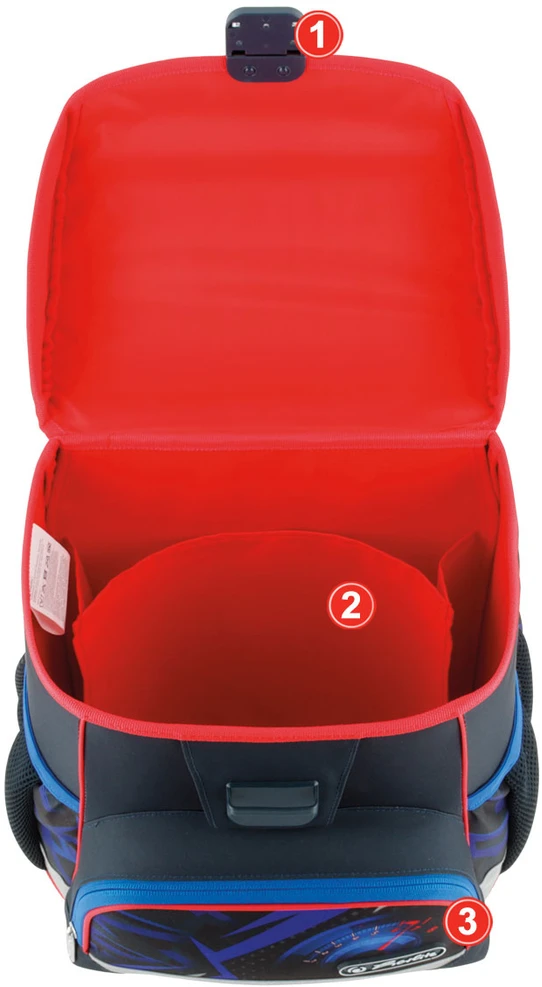 Mokyklinė kuprinė Herlitz Loop Plus, su priedais, 4 vnt.