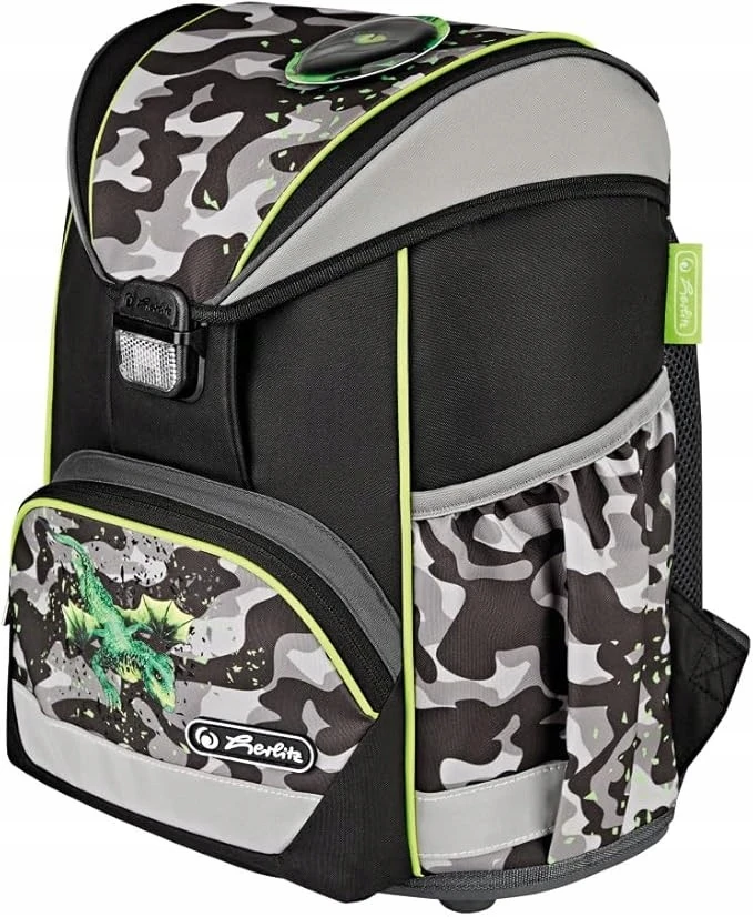 Mokyklinė kuprinė Herlitz Ultralight Camo Dragon, 15 l