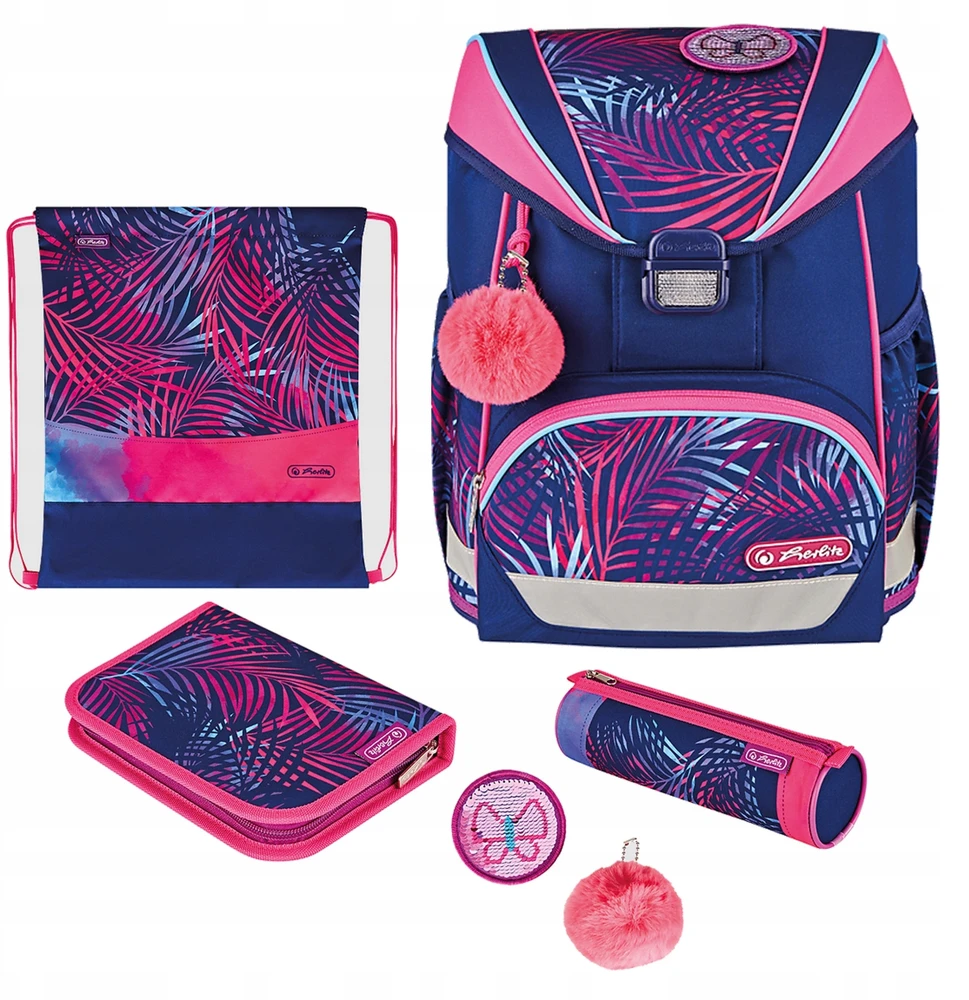 Herlitz Kuprinė pradinukams ULTRA LIGHT PLUS Tropical Chill su priedais