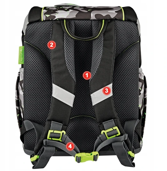 Mokyklinė kuprinė Herlitz Ultralight Plus Camo Dragon, 15 l