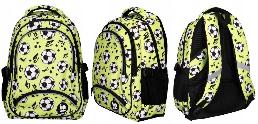 Mokyklinė kuprinė Incood su futbolo motyvu, 17 l, 40 × 30 × 13 cm