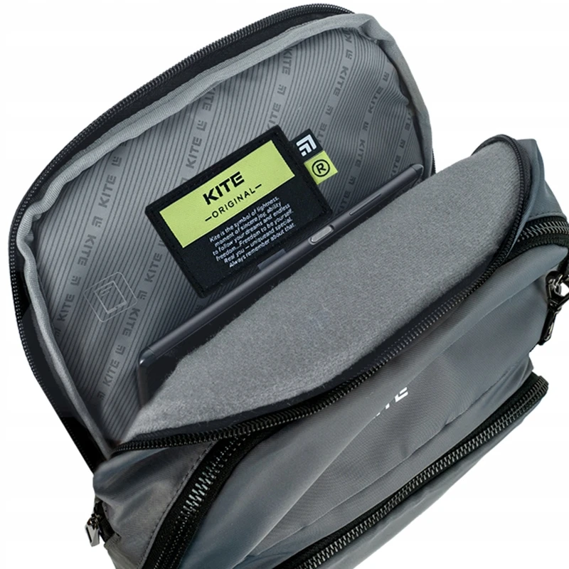 Mokyklinė kuprinė jaunimui Kite K24-2589s-2, pilka