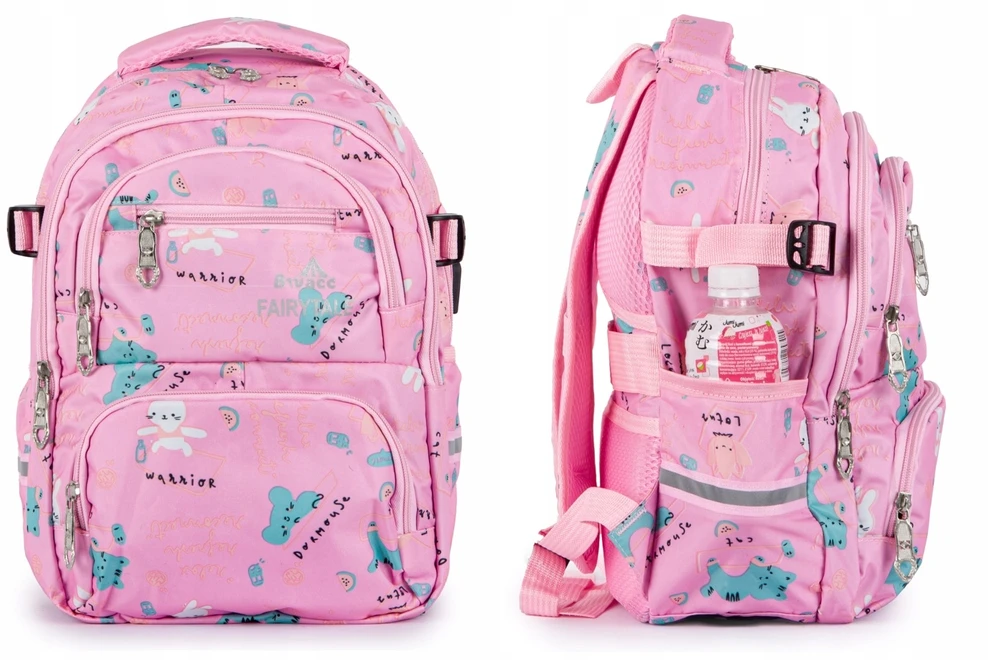 Mokyklinė kuprinė mergaitėms „Bivacc Fairytale“, 19 l, rožinė