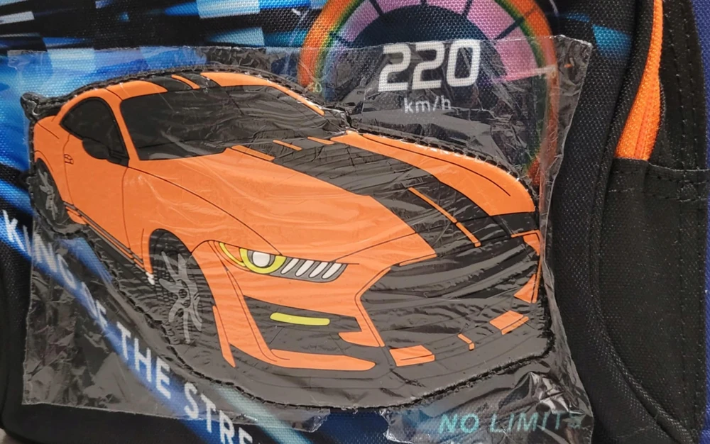 Loozz MOKYKLINĖ KUPRINĖ MOKYKLĖ VAIKŲ AUTOMOBILIŲ KUPRINĖ AUTOMOBILIAI MUSTANG ST MAJEWSKI LARGE XXL