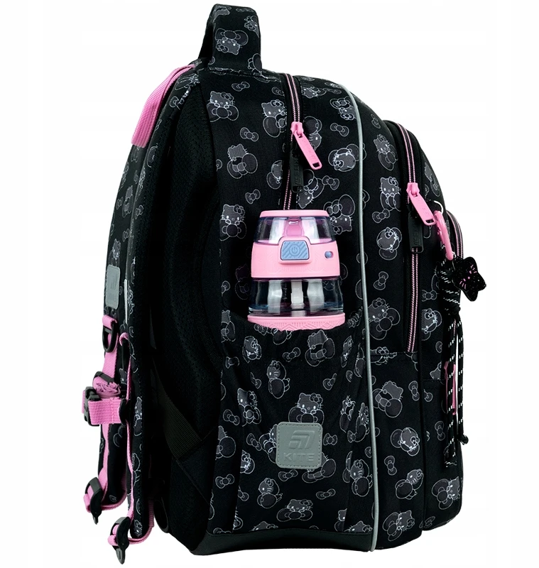 Mokyklinė kuprinė ortopedyczny juoda dziewczęcy 9-12 lat Hello Kitty Kite