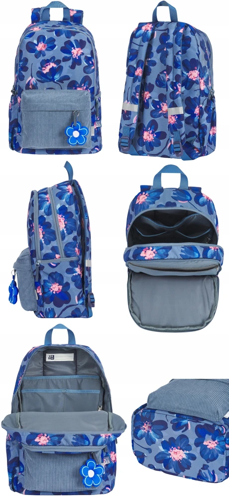 Mokyklinė kuprinė Oxford Bloom, mėlyna, 26l