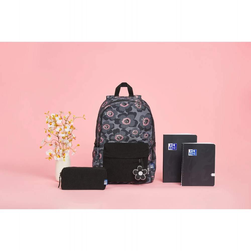 Mokyklinė kuprinė Oxford Bloom, pilka, 26l