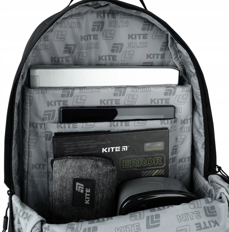 Mokyklinė kuprinė paaugliams Kite K26-949l-3 juoda