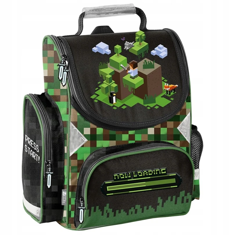 Mokyklinė kuprinė Paso Minecraft PP25PX-525, žalia