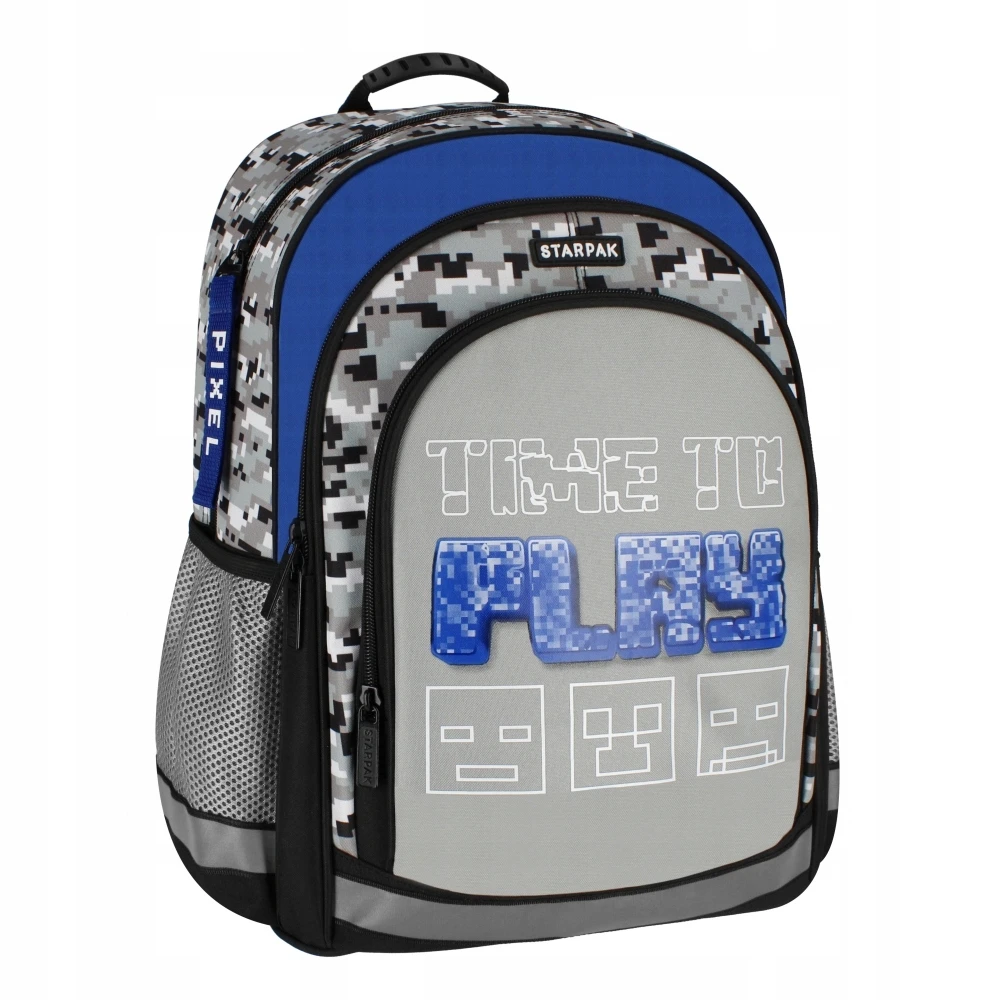 Mokyklinė kuprinė Starpak Pixel Pilkas 527188