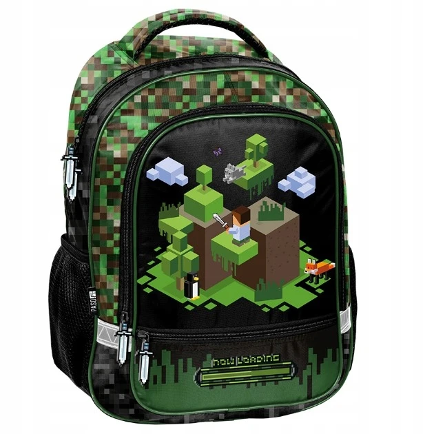 Mokyklinė Minecraft Pixel kuprinė vaikams pradinukams 5-viename Paso