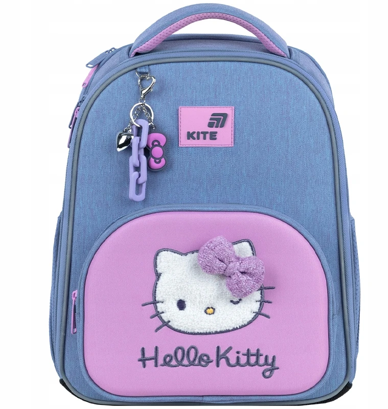 Mokyklinė rankinė mergaitėms 6-12 metų, mokyklinė kuprinė, Hello Kitty Kite raktų pakabukas