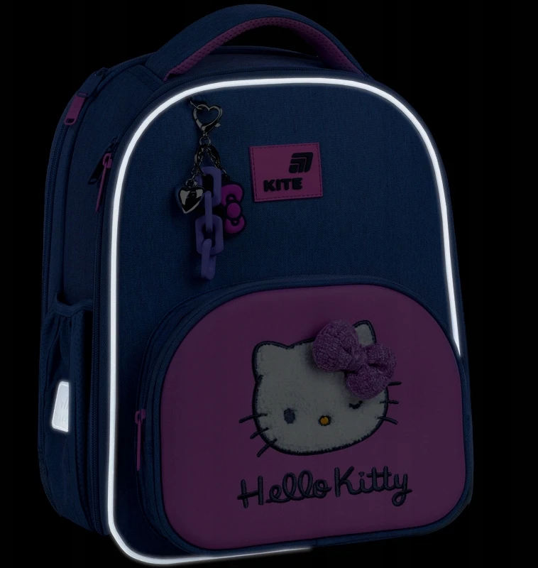 Mokyklinė rankinė mergaitėms 6-12 metų, mokyklinė kuprinė, Hello Kitty Kite raktų pakabukas