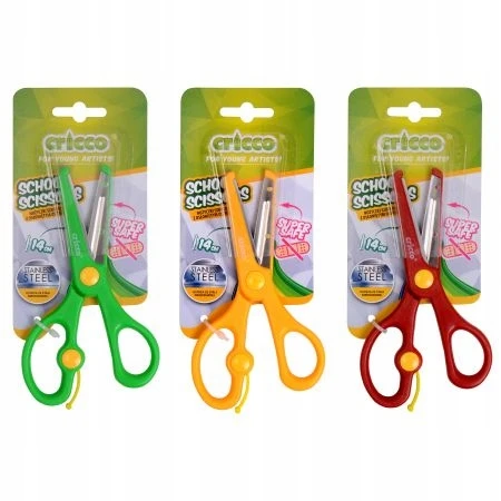 Mokyklinės žirklės su dėvėtais ašmenimis 14cm CRICCO