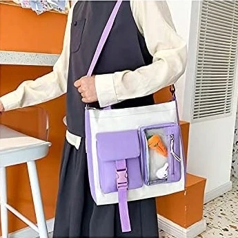 Mokyklinis krepšys K&M 4in1, violetinės spalvos