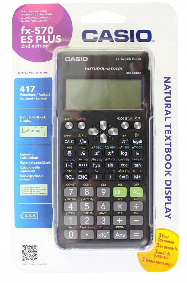 Mokyklinis skaičiuotuvas Casio Fx 570 Es Plus